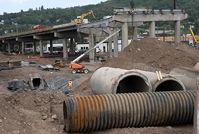 Photo: Construction on TPI project in Duluth.